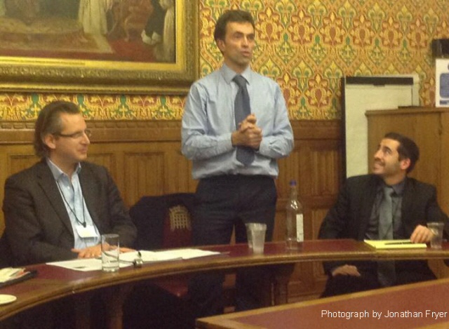 Shai Masot briefing on the situation in Israel at the 2015 Liberal Democrat Friends of Israel AGM