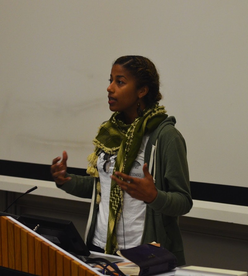 More than 170 people heard from US spoken word artist and organiser Aja Monet at an Israeli Apartheid Week event at the University of Sussex.