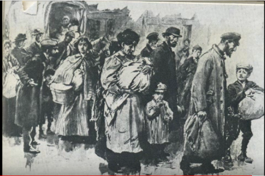 Jews arriving in the East End at the start of the 20th century 