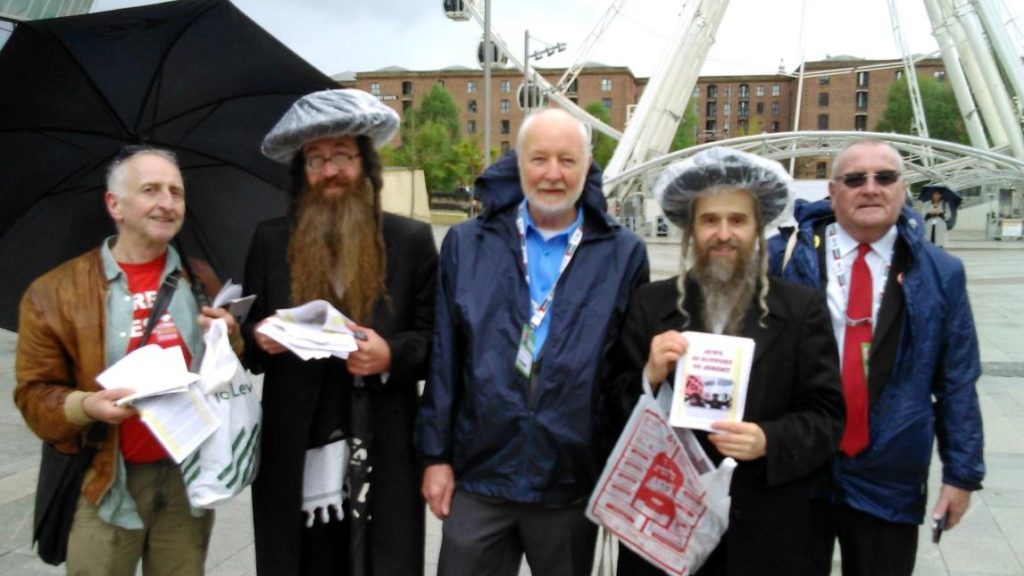 Pete Gregson, a Stamford Hill rabbi, Jack Thomas, Rabbi Beck, Chris Birchall