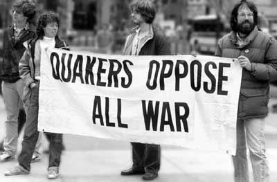 Quakers oppose all war