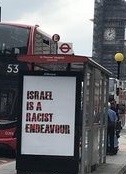 Poster on London bus stop