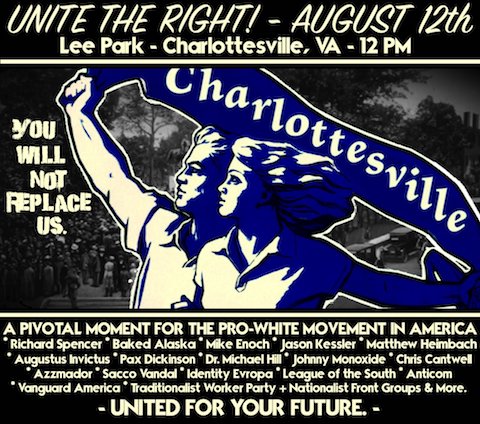 Fascist imagery on Unite the Right poster